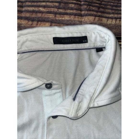 Grayson Threads Other - Greyson Short Sleeve Polo Shirt Light Gray Men Size XXL 2XL Fox Logo